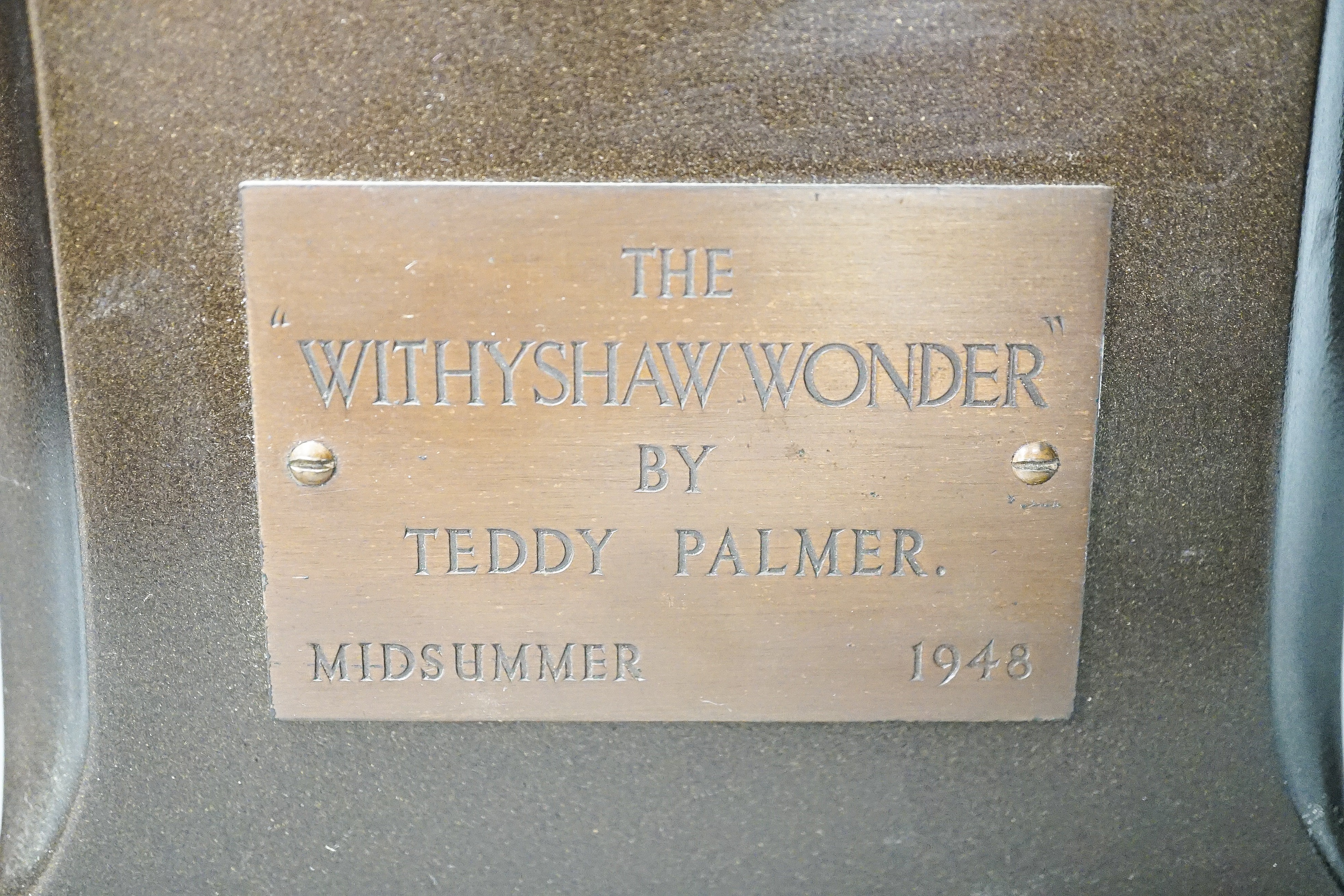 Teddy Palmer bronze bust, 'The Withyshaw Wonder', 1948. 42cm